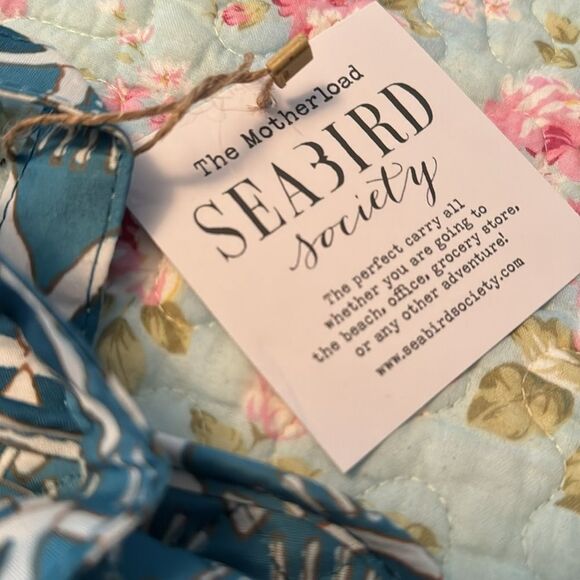 NEW Seabird Society Sunshine Daydream Travel Carry-All Turqoise Geo Trubal Print - Picture 2 of 7